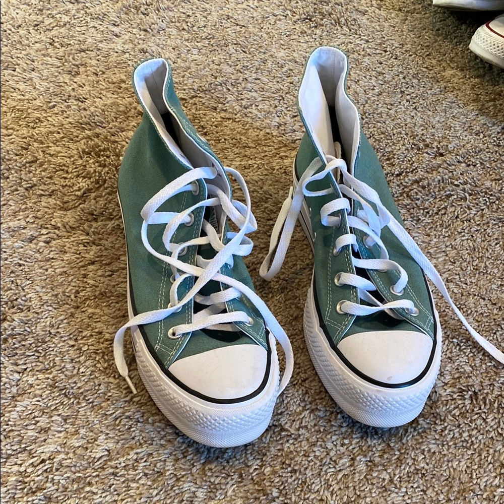 Green High-Top Sneakers